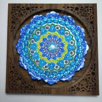 شیرینی/شکلات خوری میناکاری در قاب