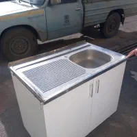 سینک و کابینت زیر ظرفشویی میز سماور