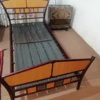 تخت تکنفره طرح فلز وچوب