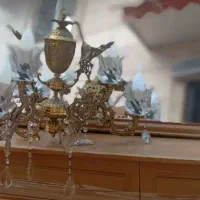یک جفت لوستر برنجی ۳ شاخه ۶ شعله