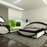تخت خواب و دراور و آینه و تشک