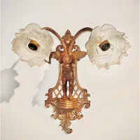 دیوارکوب جفت۴ شعله برنز اسپانیا