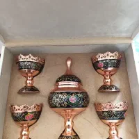 سرویس اجیل خوری مسی کنده کاری شده اصفحان