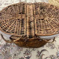 سبد چوبی و زنبیل حصیری کاملا نو