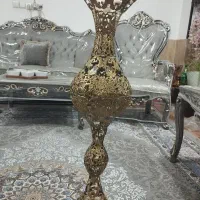 گلدان برنز و کاسه بشقاب