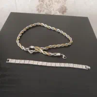 دستبند وگردنبند استیل مردانه
