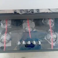 گاز رومیزی شیشه و استیل