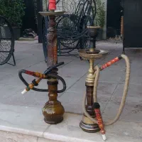 قلیون عربی چوبی و برنجی