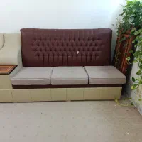 مبل ۷ نفره ال چوب و چرم