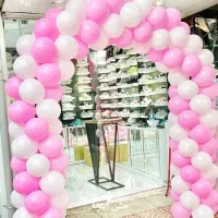 ریسه بادکنک سفید و صورتی حدودا ۷ متری