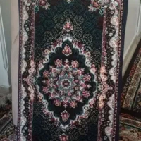 یک جفت پشتی فرشی رنگ زمینه سرمه ای