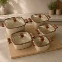 سرویس قابلمه گرانیتی زیو مدل 7170 ظرفیت ۱۰ پارچه