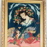 تابلو فرش نخ ابریشم