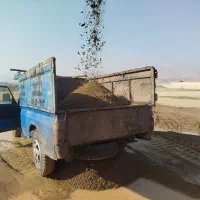 نخاله برداری  خاکبرداری تهیه شن ماسه با نیسان وانت