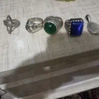 انگشتر نقره عقیق یاقوت دست ساز