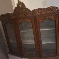 ویترین منبت کاری چوب گردو