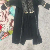 مانتو مشکی بلند کاملا نو