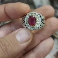 انگشتر یاقوت با مراجعه کاری برلیان وروابط دست ساز