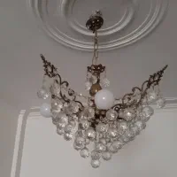 لوستر برنزی کریستالی