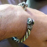 دستبند نقره طرح قوچ