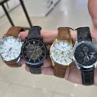 ساعت سیتیزن ژاپنی چرمی تاریخ قفل پروانه دو موتورر