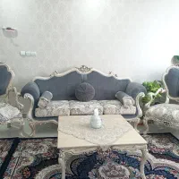 مبل استیل 7نفره با 2میزبان