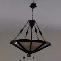دو عدد لوستر چوبی پنج  پره