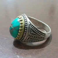 فیروزه نیشابور دستساز نقره