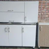 کابینت ظرفشو گالوانیزه بالا و پایین وکابینت سماور