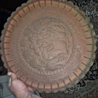 شش قلم جنس.مجمع، سینی و آفتابه مسی و برنجی