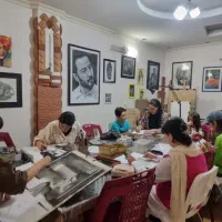 آموزش سیاه قلم نقاشی مدادرنگی رنگ روغن طراحی
