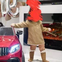 پیراهن کبریتی قهوه ای مناسب از ۱۰ تا ۱۵ ماه
