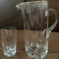 پارچ و لیوان 1960 موزر چکسلواکی بسیار کمیاب
