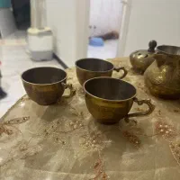 لیوان برنجی قلم کاری