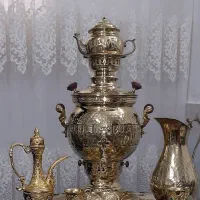 سماوربرنجی ذغالی به همراه پاسماری