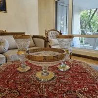 ظرف پذیرایی کریستال، گلدان و میوه خوری