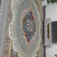فرش پشتی گلیم  میز تلویزیون ساعت