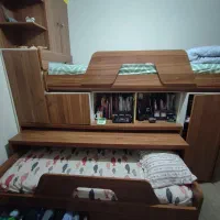 تخت دو طبقه برند کمجا چوب مدل آوا