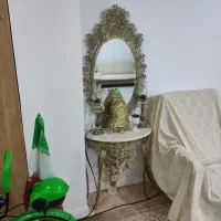بوفه،آینه و شمعدان و ساعت برنز