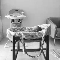 گهواره چوبی حصیری نوزادمناسب سیسمونی