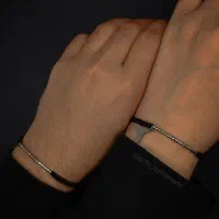 دستبند کد مورس زبان رمزی استیل رنگ ثابت