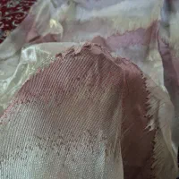 پرده حریر طرح دار