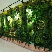 green wall(artificial flower)