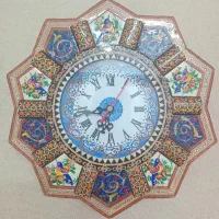 ساعت دیواری خاتم کاری و مینا کاری
