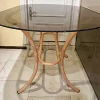 میز غذاخوری ۶ نفره ، شیشه ای، در حدنو