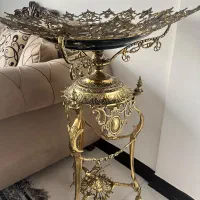 ست میوه خوری آجیل پایه کوتاه و پایه بلند برنجی