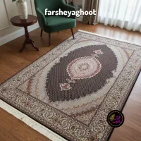 فرش ماشینی ۷۰۰ شانه طرح ریزماهی سرمه ای