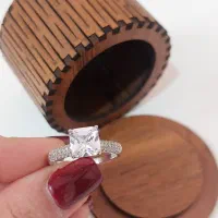 انگشتر نقره زنانه    مدل سولیتر