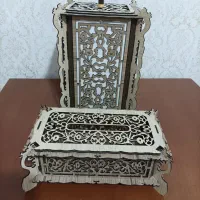 جا دستمال کاغذی و سطل آشغالی