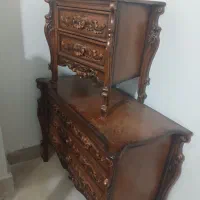 میز توالت و 2عدد میز بغل تخت